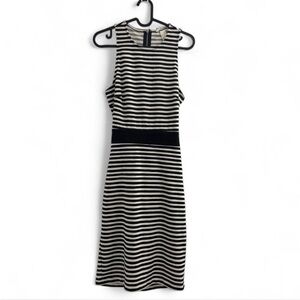 H&M striped midi dress